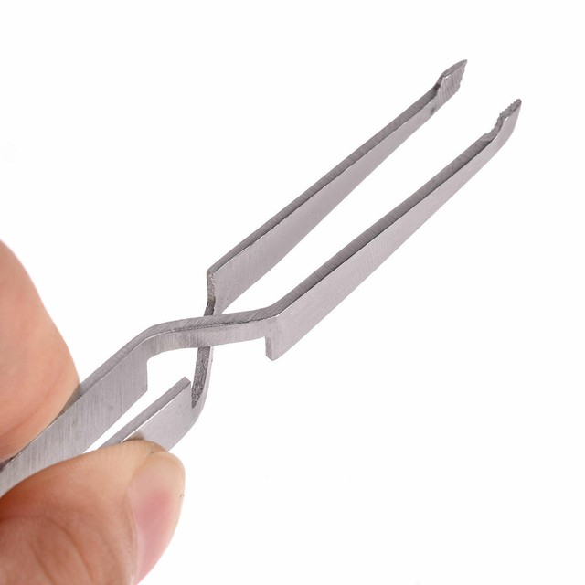 1 Dental Direct Bracket Holder Tweezers Orthodontic Bonding Serrated