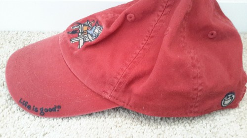 Life Is Good Beach Relax Baseball Cap Adjustable Embroidered Red Pre-owned - Bild 6 von 8