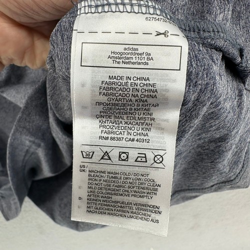 Adidas Golf Polo Shirt Every Shot Live TV Gray Performance Mens M Retro Preppy - Picture 8 of 9