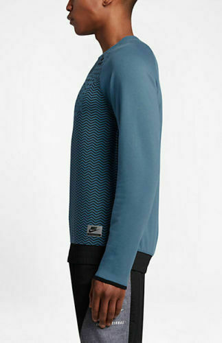 SZ LARGEš„ Nike International Crew Sport Sweatshirt Men's Blue Fleece 831103-055 - Picture 4 of 7