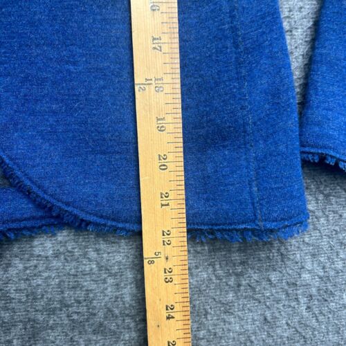 Eileen Fisher Blazer Merino Wool Petite PP Knit Jacket Snap Front Womens Blue - Picture 8 of 10