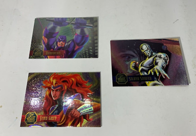 MARVEL ANNUAL FLAIR 1995 - 3 KARTEN POWERBLAST N.2-6-7