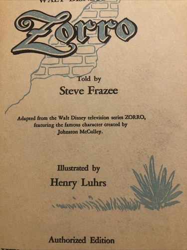 Walt Disney's Zorro, Authorized Edition, 1958 Whitman HC - Imagen 4 de 6