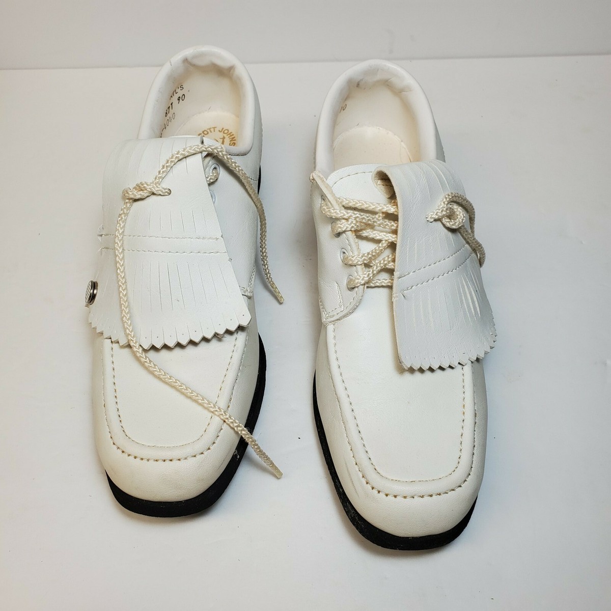 Vintage Endicott Johnson White Vegan Cleats Golf Shoes Vintage Endicott Johnson White Vegan Cleats Golf Shoes