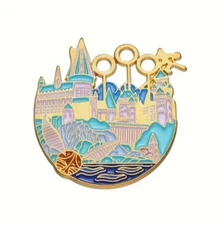 HARRY POTTER PIN Quidditch Pitch Snitch Hogwarts Gift Enamel Lapel Brooch