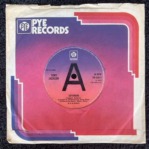 Tony Jackson – One Step From Heavens Door / Sayonara 7'' PROMO 1976 TESTED VG+ - Imagen 2 de 6