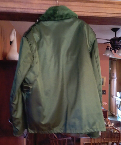 1993 Gerber Thinsulate GreenQuilted Removable Lining &Collarcoat Mens 46R ranger - Picture 12 of 13