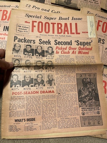 Set Of 11 Vintage The Football News 1968 Aug -Nov College Football NFL Packers - Picture 2 of 4