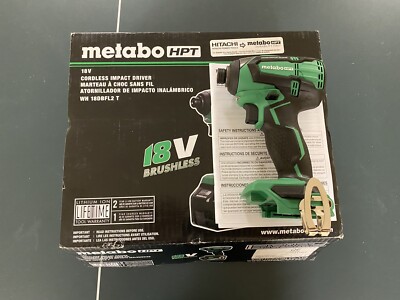 Metabo Hitachi 18V WH18DBFL2 Li-Ion Brushless 1/4" Impact Driver 5.0 Ah Battery Metabo Hitachi 18V WH18DBFL2 Li-Ion Brushless 1/4" Impact Driver 5.0 Ah Battery