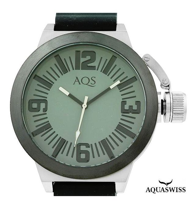  AQS by AQUASWISS Men's 52mm Brand New Stainless Steel Swiss Watch RETAIL- $990