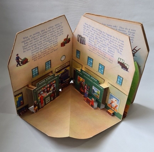 Vintage 1950s Pop-Up Train Book - 3d display Purnell - Picture 3 of 7