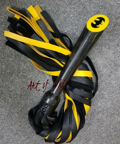 Top Premium Qualität handgefertigte Batman Leder Flogger Peitsche Erwachsene spielen Bullpeitsche - Bild 2 von 6