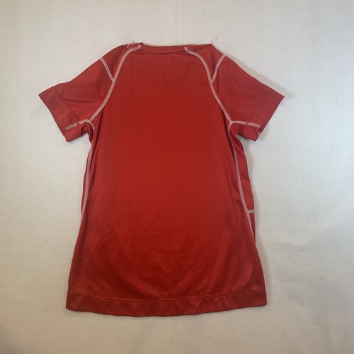 Nike Pro Shirt Youth Size Large L Fitted Red Dry Fit Tee Short Sleeve Swoosh - Picture 8 of 10