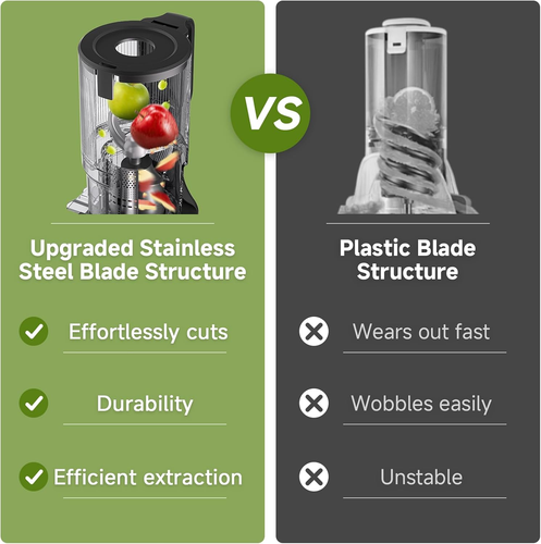 Cold Press Juicer, Juicers Machines - 5.2" Large Feed Chute for Whole Fruits & V - Picture 3 of 12