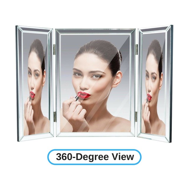 Espejo De Vanidad Triple, 3 Vias, 31 "X 1" X 21 ", Simple, Triple