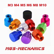 4 Stück Rändelmuttern Hutmuttern ,Alu, eloxiert M2 M2.5 M3 M4 M5 M6 M8 oder M10 