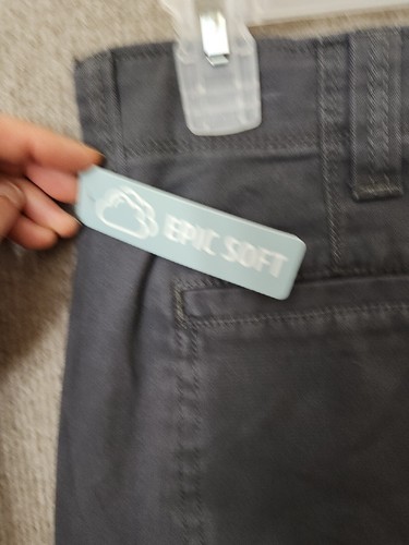 Pantalones cargo Wrangler relajados flexibles para hombre 34x30 gris algodón elástico recto NUEVO - Imagen 8 de 11