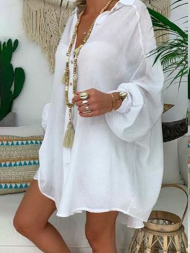Plus Size Cotton Linen Shirt - Picture 4 of 56