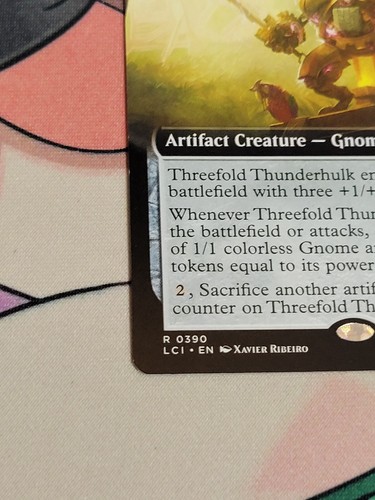 C4116 MAGIC MTG LOST CAVERNS IXALAN THREEFOLD THUNDERHULK #0390 NM RARE EXT ART - Picture 4 of 12