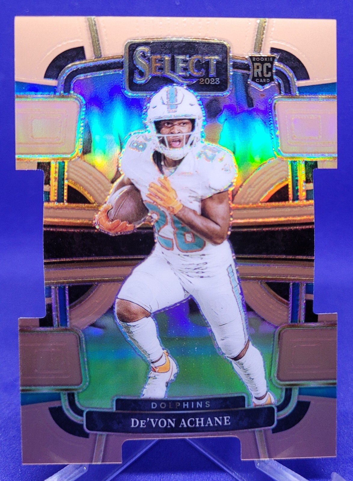 2023 Select De'von Achane Copper Concourse Diecut Rookie 243/299 MIA Dolphins RC