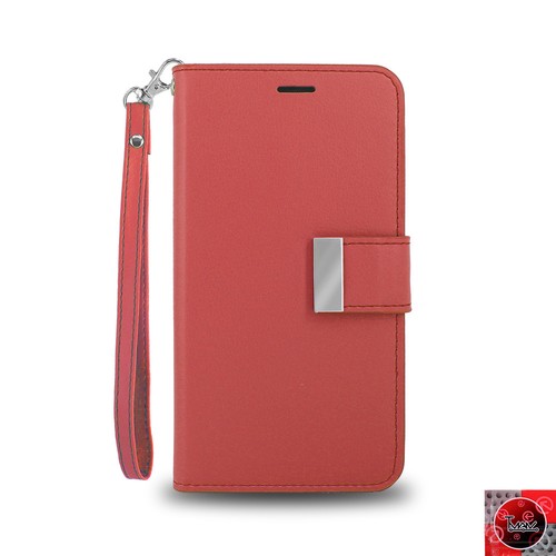 Para ZTE Blade Force/N9517 Doble Folio Portatarjetas Billetera Teléfono Cubierta Estuche - Imagen 24 de 30