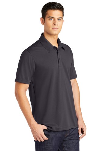 Sport-Tek ST690 Men's 100% Polyester Short Sleeves Active Textured Polo Shirt - Picture 35 of 79