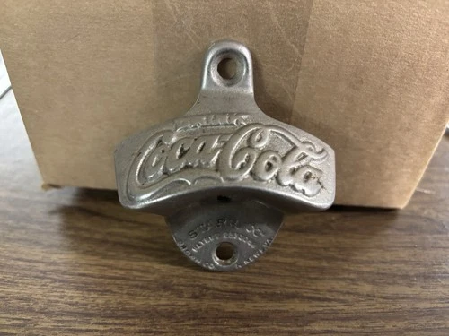 Vintage Coca-Cola Bottling Co. Wall Mount Metal Bottle Opener Starr X - USA Made