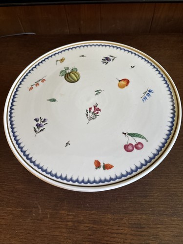 Richard Ginori Cake Stand Italian Fruits Pedestal Florence Italy 10" Vintage - Picture 3 of 8