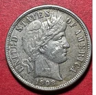 1908S US Barber SILVER Dime "San Francisco" Mint! Choice AU Details! SHARP!
