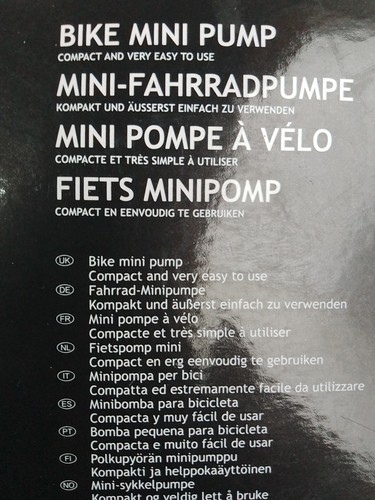 Dunlop 20-46cm Mini Bike Pump Black - Picture 18 of 19