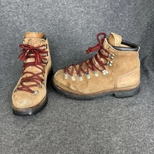 VTG Dexter Hiking Boots Mens 9.5 M Brown Leather Vibram Mountaineering MADE USA