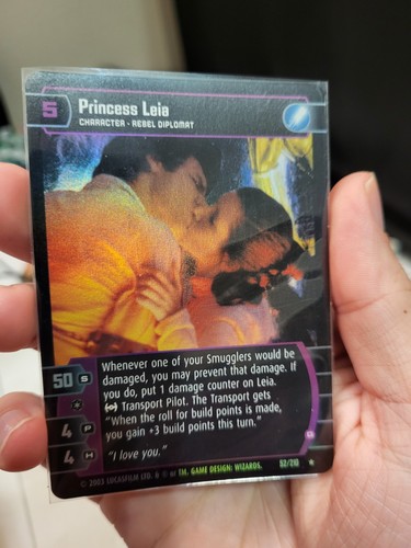 STAR WARS TCG FOIL PRINCESS LEIA 52/210 EMPIRE STRIKES BACK WOTC - Picture 4 of 5
