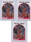 (3) CARD LOT 1989 NBA HOOPS MICHAEL JORDAN CARD #200 CHICAGO BULLS GREAT HOFER