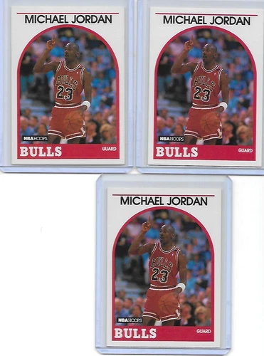 (3) CARD LOT 1989 NBA HOOPS MICHAEL JORDAN CARD #200 CHICAGO BULLS GREAT HOFER