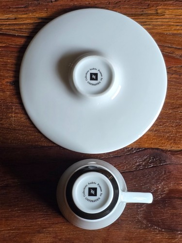 Nespresso Andree Putman Espressotasse und Untertasse schwarzer Ring - Bild 17 von 22