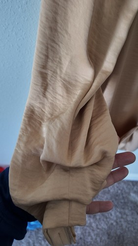 DKNY Notch Collar Open Front Blazer NWT Size M Color Sandalwood - Picture 4 of 6
