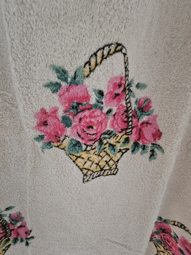 Vintage Handtuch Rosen in Körben rosa gehäkelt - Bild 3 von 6