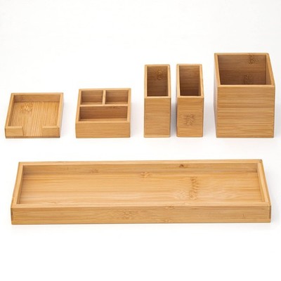 Vanity Tray, 6-Piece Bathroom Countertop Vanity Tray Set, Makeup Kitchen Desk...