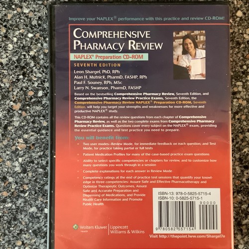 Comprehensive Pharmacy Review Windows CD-Rom 7 Th Edition - Picture 2 of 3