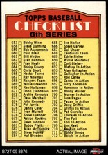 1972 Topps #604 Checklist 6 The Copyright is on the Right VARIATION 6 - EX/MT