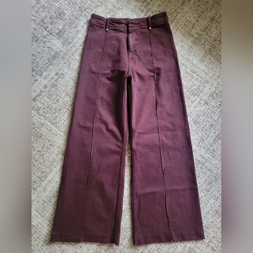 Zara High Rise Wide Leg Jeans Biesen Größe 30 Regular Length - Bild 2 von 10