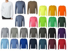 MEN'S LONG SLEEVE, TOP PERFORMANCE WICKING T-SHIRT, UPF 50, LIGHTWEIGHT, XS-4XL