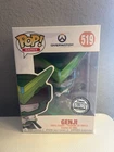 Genji Pop #519 Overwatch Funko Blizzard Exclusive 2019 Vaulted in Protector
