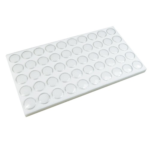 Edelstein Gläser 50 kleine Größe - weiße Schale Schaumstoffplatte (14,5" x 7,8" x 0,75") - Edelstein...