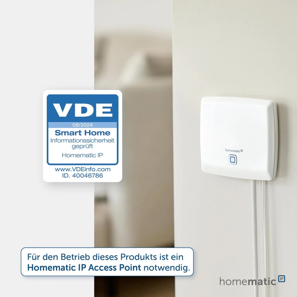 Smart Home Temperatur- und Luftfeuchtigkeitssensor mit Display – innen steuer... - Bild 4 von 4