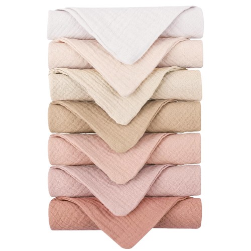 Baby Muslin Washcloths 7 Pack -100% Cotton Baby Bath Washcloths, Soft Baby Wa...