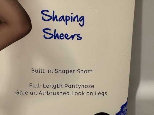 Red Hot Spanx Shaping Sheers Built-In Shaper Short Pantyhose Size 2 Very Black - Picture 10 of 10