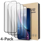 For Apple iPhone XR XS MAX X Tempered Glass Screen Protector Case Friendly 4Pack
