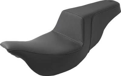 SADDLEMEN - 808-07B-174 - Step-Up Seat - Gripper - Black - FL '08-'23 for HD Roa