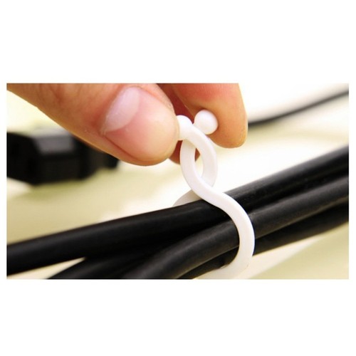 30 Pcs Cable Manager Electric Organizer Wire Cord Clips Management - Afbeelding 2 van 11